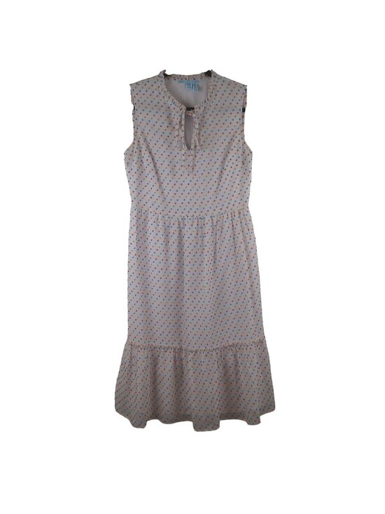 Draper James Dresses & Skirts - Draper James 8 Polka Dot Sleeveless Midi Dress White Swiss Dot Multicolor Preppy